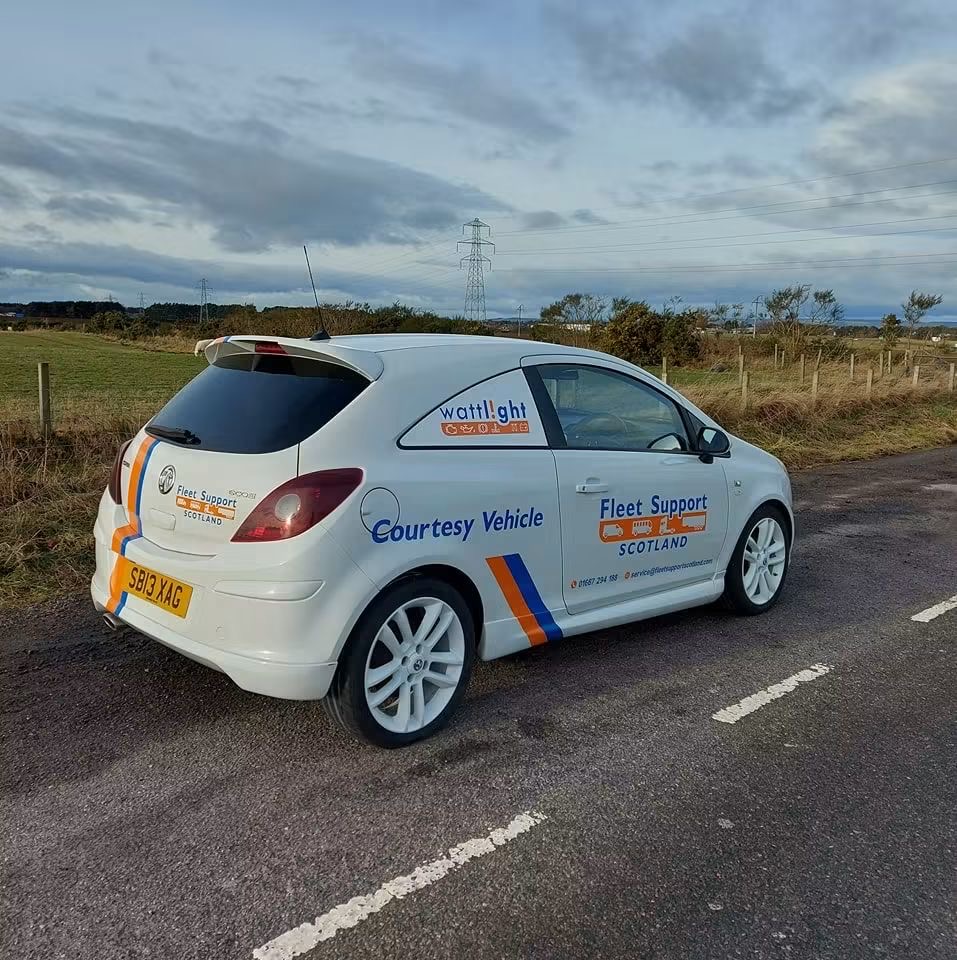 Fleet Support Scotland and Wattlight courtesy car