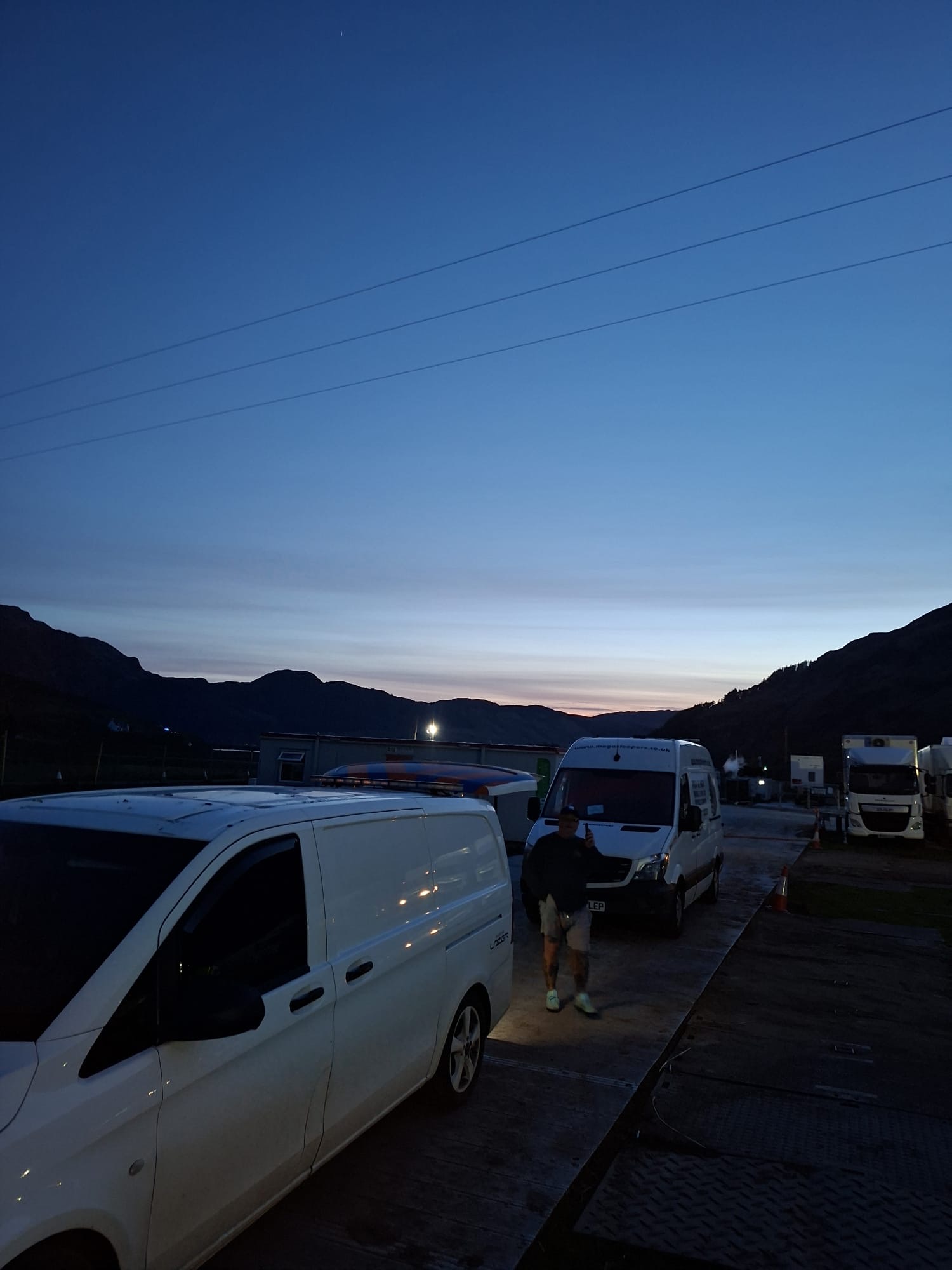 Fleet Support Scotland engineers on a dusk callout in the Highlands